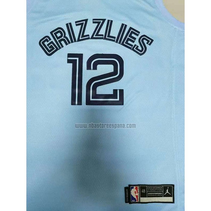 Camiseta Memphis Grizzlies Ja Morant NO 12 Statement 2020 Azul